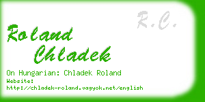 roland chladek business card